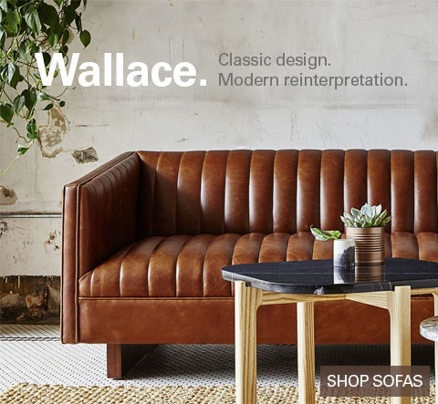 Gus Modern Wallace Sofa - Classic design. Modern reinterpretation. Stunning yet comfortable in three vintage leathers.